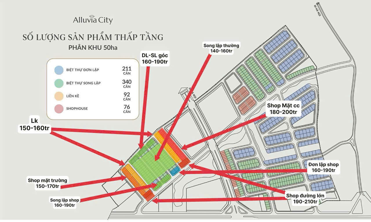 Giá Bán Dự Kiến Dự Án Alluvia City Xuân Cầu
